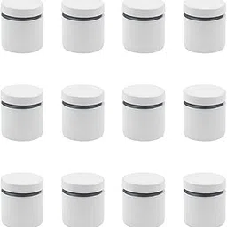 Bivethoi 12 Pcs White Stainless Steel Standoff Screws, Advertising Standoff Nail Mount Metal Standoff Hardware Wall Sign Standoff Mounting Hardware for Hanging Acrylic Picture Frame(1 x 1 inch)-image-1