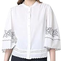 vero moda Women's Cotton Floral Regular Fit Shirt-picture-10