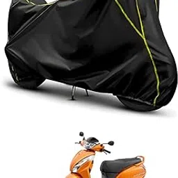 Sneha Sales Waterproof Scooter Body Cover for All Models | TVS Jupiter 125 | Dustproof, UV Protection, Scratch Resistant | Buckle & Mirror Pockets for Outdoor Parking | Black-picture-27