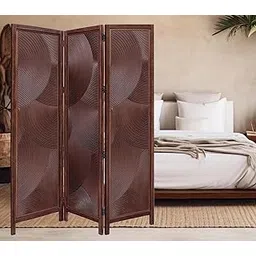 Classic Wood and Craft® Wooden Room Divider Partition for Living Room, Privacy Partition, Partition Wall, Divider for Makeup Studio/Office (3 Panels - Round Frame Design)-picture-15