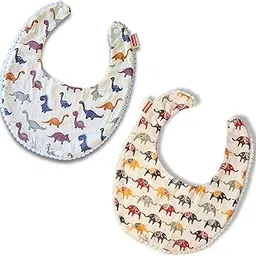 Cotton Baby Bib | Soft & Washable Feeding Bib for Infants | New Cute Print | Reusable Absorbent Bib for 0-2 Years-image-37