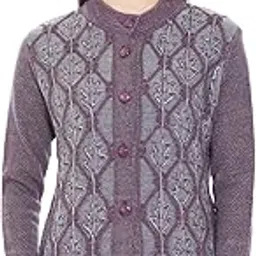 Women Woollen Buttoned Embroidered Cardigan-image-32
