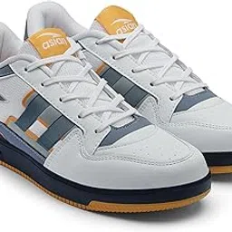 asian Men's JASPER-18 WHTBLACK Casual Sneaker Shoes with Synthetic Upper Lightweight Comfortable Mid Top Sneaker Shoes for Men's & Boy's-picture-24