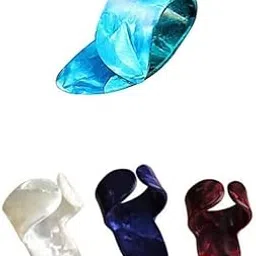 BLUEBERRY 4 Pieces Thumb Picks, Finger Picks, Guitar Picks Plectrum Medium, Flat Celluloid Thumb Picks for Acoustic Guitar, Ukulele, Electric Guitar (Multi Color)-picture-47