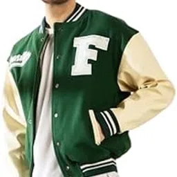 paklon Men's Varsity Jacket for Winter wear Full Sleeves Casual Jacket Letterman Cotton Fleece-picture-50