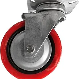 B.K.Jagan & Co PU Plate Type Trolley Wheel Without Break 4Inch-picture-19