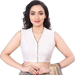 rene Women's Cotton Tussar Blouse (D-1005382-White)-picture-15
