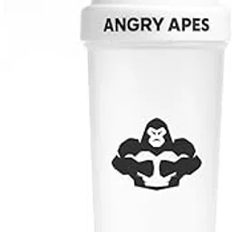 Angry Apes 28 oz Shaker Bottle – BPA-Free Tritan, Leak-Proof Flip Cap, Aluminum Mixer Ball & Measurement Scale – White Variant with Black Logo (white)-picture-11