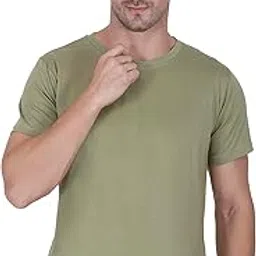 NEWZY - Round Neck Cotton T-Shirt for Men | Half Sleeves | Regular Fit Comfortable Tshirt | Casual Wear | Premium T-Shirt for Mens-image-0