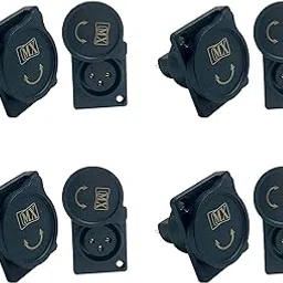 MX 3 PIN Mic Male Connector XLR Panel Mounting with Dust Protection Cover ideal for Shotgun Microphones Studio Harmonizers Mixing Boards Patch Bays Preamps Speaker Systems (PACKOF4)-picture-27