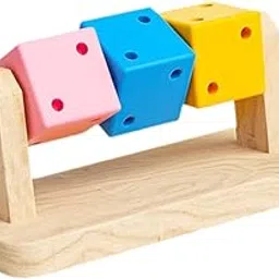 ATORSE Hamster Cage Toy Exercise Multifunctional Wood Chewing Cubes for Rabbit Mice Rat-image-31