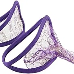 myaddiction 2pcs Lovers' Men Women C-String Mesh Thong Visible Underwear Panty w/Wave Pattern Purple-picture-28