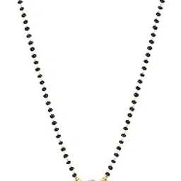 amaal American Diamond Mangalsutra for women stylish 1gm gold mangal sutra short AD CZ Pendant Necklace design jewellery for women nallapusalu chains one gram 18 inch black beads chain golden -40-picture-26