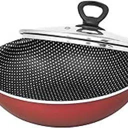 Tefal Simply Chef Aluminium Non-Stick Kadhai with Lid (24cm, Rio Red)-picture-12