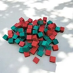 H S B Handicraft Wooden colourfull Cubes | Smooth for Playing as, Building Blocks. 1 inch 50 Cubes Game (2.5 cm)-image-22