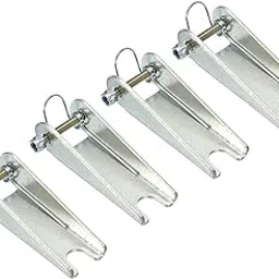 PATIKIL 2.5 Inch Hook Safety Latch Kit, 4 Pack Metal Towing Hitch Replacement for Clevis Hook Trailer, Silver-picture-33