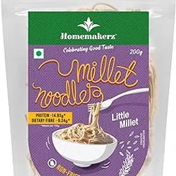 Homemakerz Litttle Millet Noodles, Natural, Preservative, Gluten & Fat Free, Not Fried & No Oil, Zero Maida & Wheat, Healthy & Tasty Hakka Millet Noodles With High Fiber, 200g-picture-16