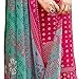 Unstitched Printed Mirror Work Bandhani Printed Cotton Salwar Suits Dress Material with Chiffon Dupatta-image-2