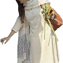 gosriki Women's Rayon Viscose Printed Straight Kurta with Pant & Dupatta-picture-1