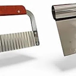 flora magic Cutting Blade Set for Soap Making, Potato and Bread Cutting, Stainless Steel Wavy and Stainless Steel Straight Blades. Set of 2 pcs-picture-33