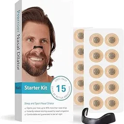 PIR IDEA REMEDIES Magnetic Nasal Strips for Snoring Relief - Anti-Snoring Nose Clip & Breathing Nasal Dilators - Skin-Safe Sleep Strips - Snore Stopper for Men - 15 Count Starter Kit-picture-15