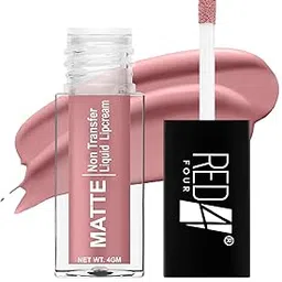 RED 4 Matte Non-Transfer Liquid Lipcream, Long Lasting, 4g (204, 4g)-picture-30