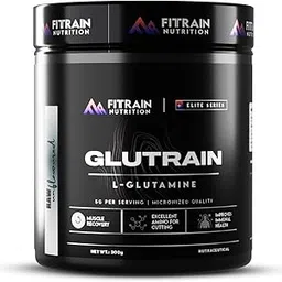 Fitrain Nutrition Glutrain L-Glutamine | 5000 mg Glutamine per serve |Unflavoured | 300g | 60 Servings | Purest Form | Muscle Recovery| Excellent Amino For Cutting | Improves Immunal Health-picture-18