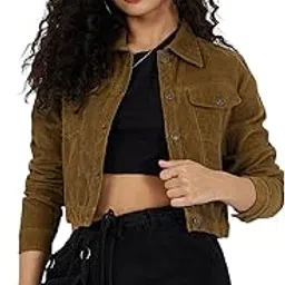 Beige Corduroy Boxy Jacket-image-36