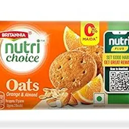 Britannia NutriChoice Oats Orange & Almond Biscuits | 0% Maida, 75 grams-picture-14