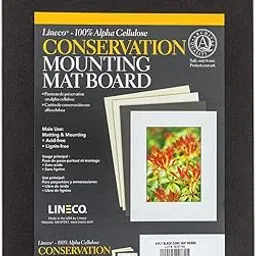 Lineco Conservation Matboard - Black, 4 ply, Pkg of 25, 8" x 10"-picture-23