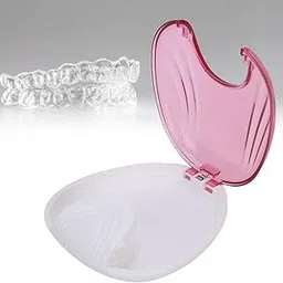 Retainer Case, Portable Large Retainer Cases for Orthodontic Retainer, Invisalign, Mouth Guard and Denture Storage, Tight Snap Lock, Light and Easy (pink)-picture-16