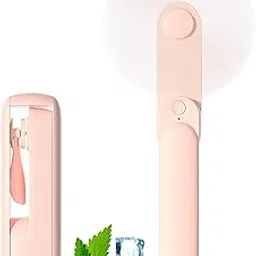 Portable Handheld Fan, 2 IN 1 Mini Hand Fan, Battery Operated [8-15 Working Hours], USB Rechargeable Personal Foldable Fan for Indoor, Small Pocket Fans Travel Essentials for Outdoor (Pink)-image-14