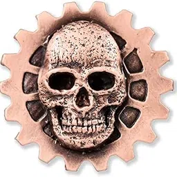 creative pewter designs Gear Skull Steampunk Copper Plated Lapel Pin, Brooch, Jewelry, GC34-picture-11