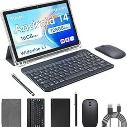 11 Inch Android 14.0 Tablet with Gray Case, RAM 16GB (4GB + 12GB Expansion)+128GB ROM, 5G Wi-Fi, 8000mAh, Front 5MP/13MP Rear Camera, Octa Core T606 1.6GHz (P12 Kit-picture-11