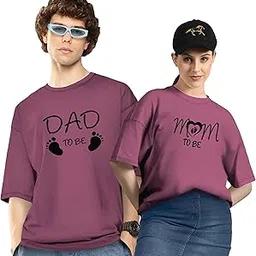 twinny zone Couple T-Shirts Cotton | Oversized Tshirt for Men Women Love (Set of 2 | Regular Fit | OSHS CT7)-picture-16