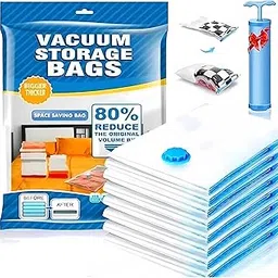 5 Pack Vacuum bags for clothes with pump - Vacuum Storage Bags with Hand Pump - vaccine bags for clothes with pump - vacuum bag Compression packing bags-picture-11