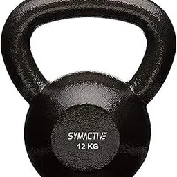 Amazon Brand - Symactive Solid Cast Iron Kettlebell for Gym Exercises, 12 Kg-picture-26