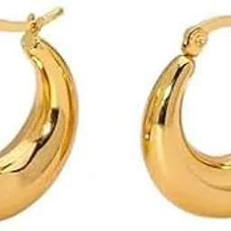 style kraft-jewellery STYLE KRAFT Stylish Women Jewellery Earrings For Girls Hypoallergenic Sterling Gold hoop Earrings Lightweight Gold Hoop Earrings For Birthday Gift Velentine Gift-picture-39