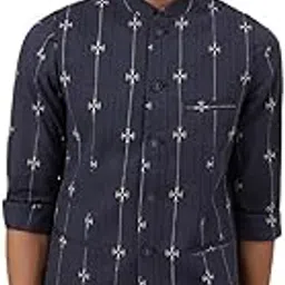 fabindia FabBasics Men Printed Comfort Fit Nehru Jacket-picture-13