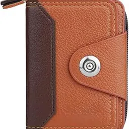 Credit Card Holder Wallet, Zip Around Multi-Slot Design, Black (Brown)-picture-21