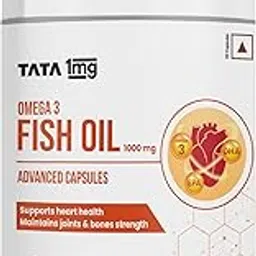 Tata 1mg Fish Oil Capsules with EPA (180mg) & DHA(120mg) for Hearth and Bone Health Skin & Hair Health, For Men/Women, No Fishy Burps,Non-GMO(Pack of 60)-picture-20
