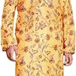 vastramay YUVA Boys' Multicolor-Base-Mustard And Cream Kurta Pyjama Set_VYUVBK108nBVPCR_36XL-picture-36