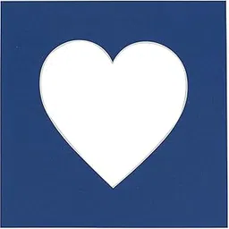 15x15 Mat Bevel Cut for 11x11 Photos - Precut Bottle Blue Heart Shaped Photo Mat Board Opening - Acid Free Matte to Protect Your Pictures - Bevel Cut for Family Photos, Pack of 1 Matboard Show Kit-image-81