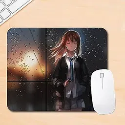 woopme® Alone Girl Cartoon Mouse Pad for Pc Gaming Designer Anti Skid Mouse Pad for Office Home Desktop Laptop Computer Accessories (20 x 24 CMs)-picture-48