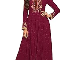 rudraprayag Anarkali Georgette and Santoon Floor Length Gown For Women | Semi-Stitched Gown For Women 2024 | Gown in Clothing & Accessories-picture-14