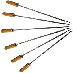 QUALIZA Square & Strong Tandoor Metal Sticks, Steel Coated Barbecue Skewers, Steel Coated Sticks for Grill, BBQ Metal Coated-picture-26