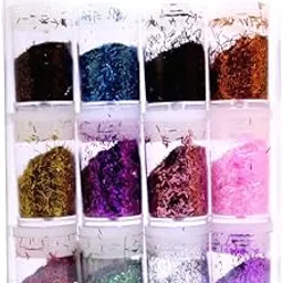 BanteyBanatey Thread Glitter for Art & Craft, DIY, Scrapbooking, Card Making, Project Work, Resin Art, Jewellery Making Regular Colour Set-image-12