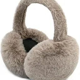 the dds store Muffs for Women - Winter Ear Warmers - Soft & Warm Cable Knit Furry Fleece Earmuffs - Ear Covers for Cold Weather Puffy Fluffy Earmuffs-picture-14