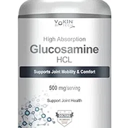 Vokin Biotech Glucosamine HCL Supplement Supports Joint Health -500mg (90 Capsules)-image-19