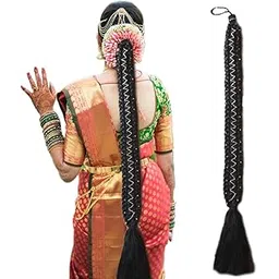 Nandini 2022 Trending indian bridal Fancy choti for instant ready to wedding party function Hair Extension-picture-51